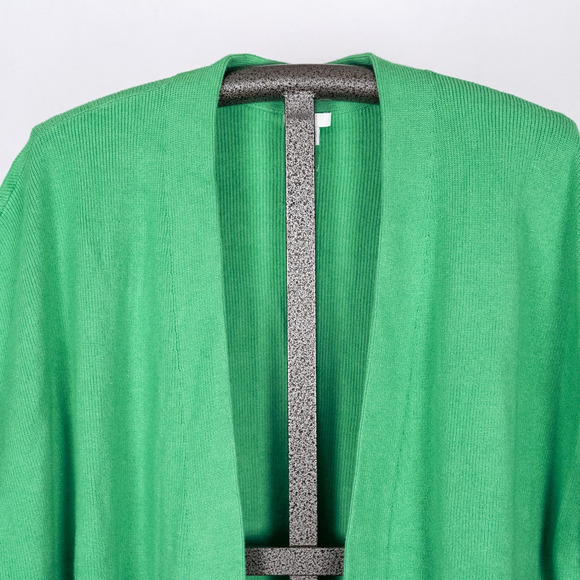 J.Jill Short Sleeve Cotton Blend Ribbed Cardigan Sweater XL Soft Pistachio Green - Picture 4 of 6